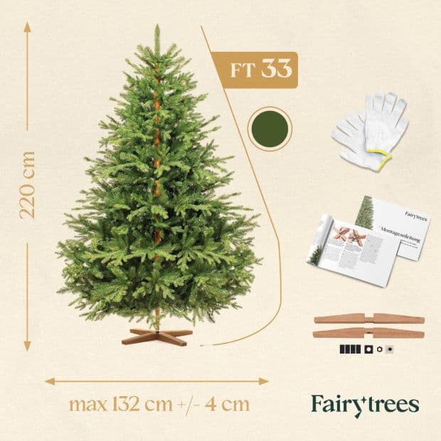 Artificial Alpine fir Christmas tree 220 cm | FairyTrees FT33