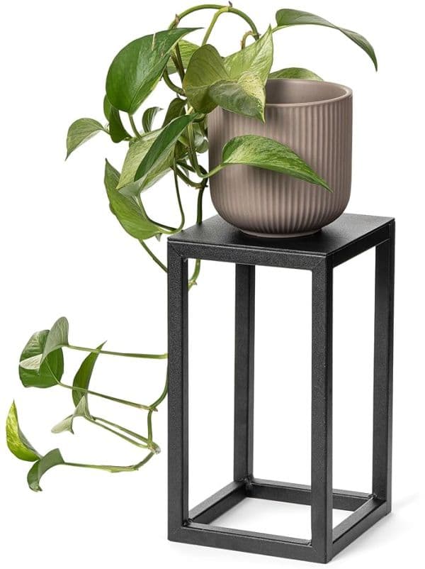 Black metal plant stand 28 cm