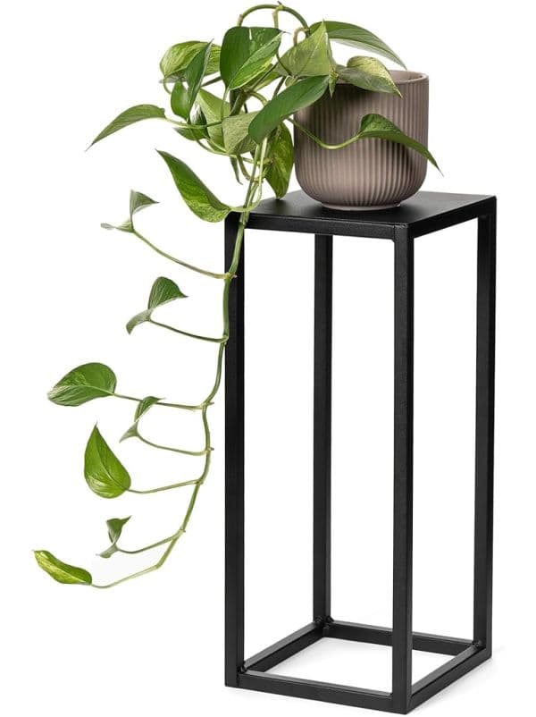 Black metal plant stand 48 cm