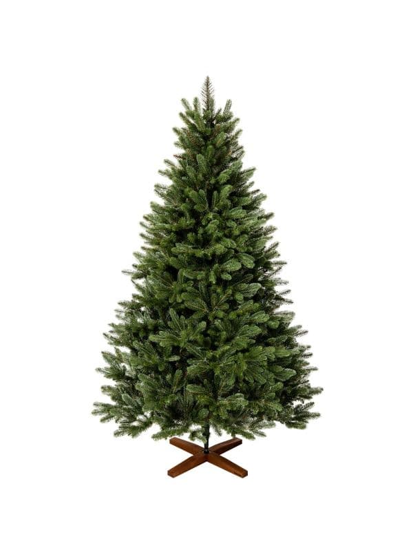 Artificial Christmas tree FairyTrees FT29-180 – Nordmann fir with a height of 180 cm, featuring dense PVC needles and naturally arranged PE branches.