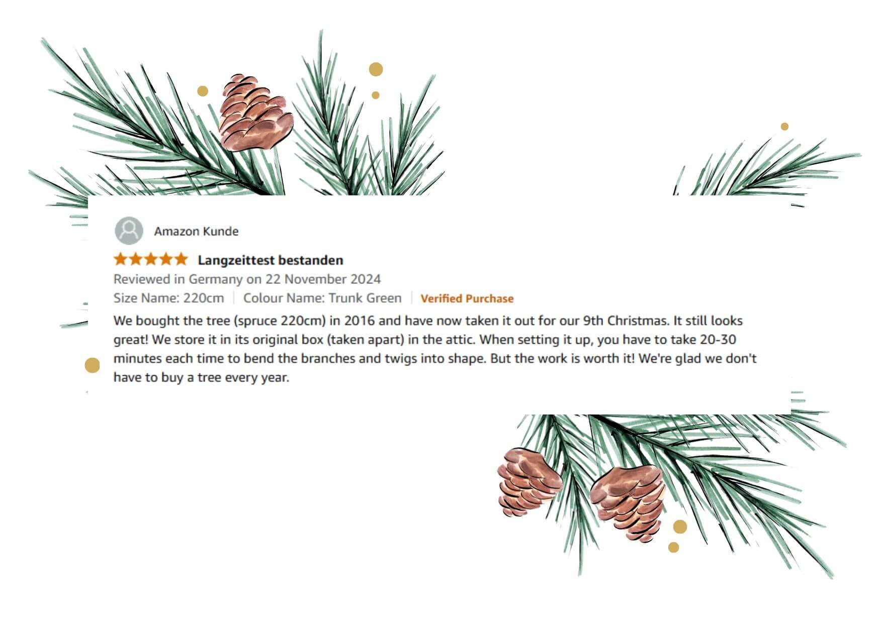 Review of FairyTrees FT04 artificial Christmas tree on Amazon