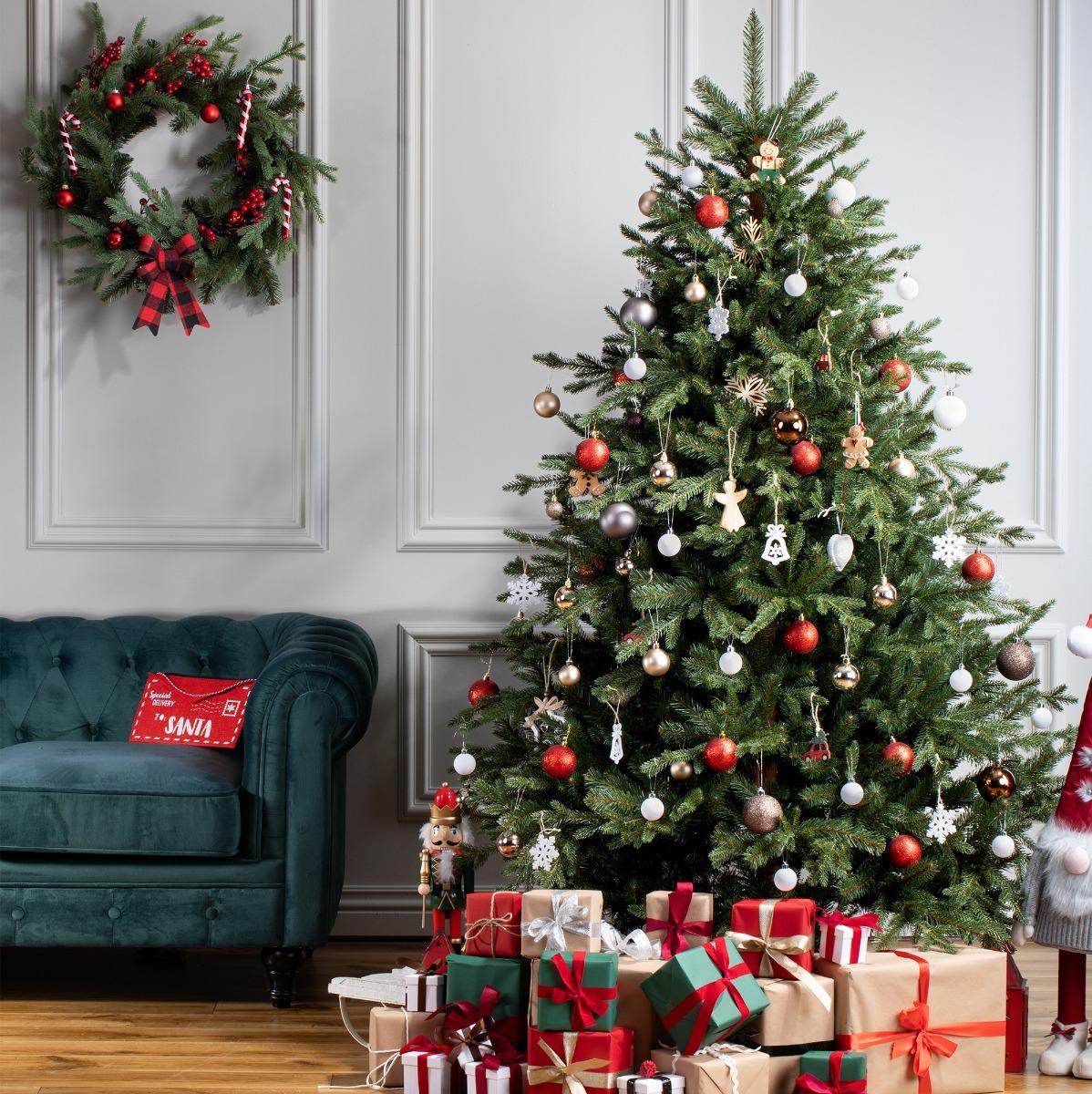 FairyTrees FT33 Christmas tree with holiday decorations in an elegant interior