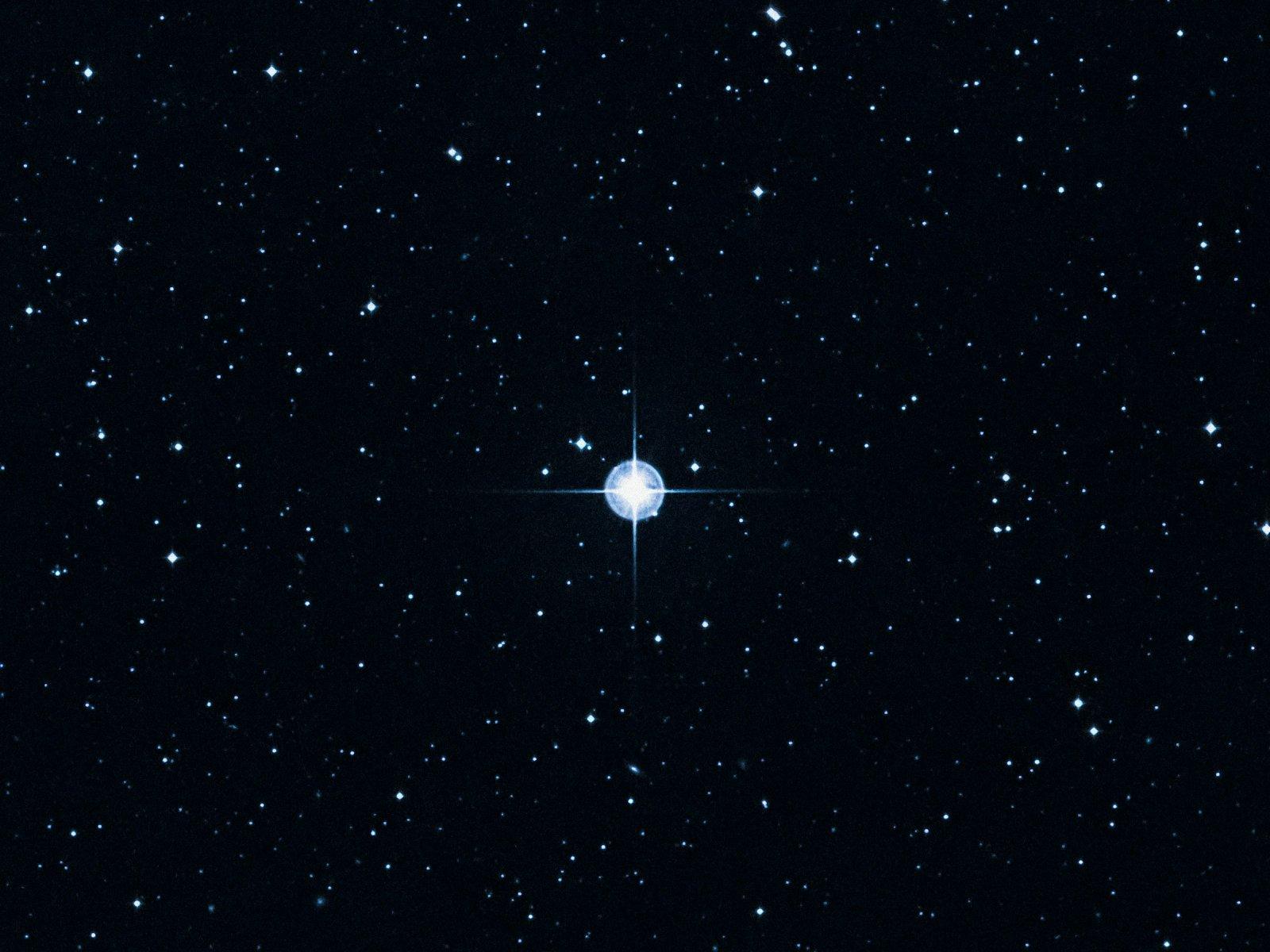 The oldest star in the Solar System’s neighborhood, at the center of the night sky.