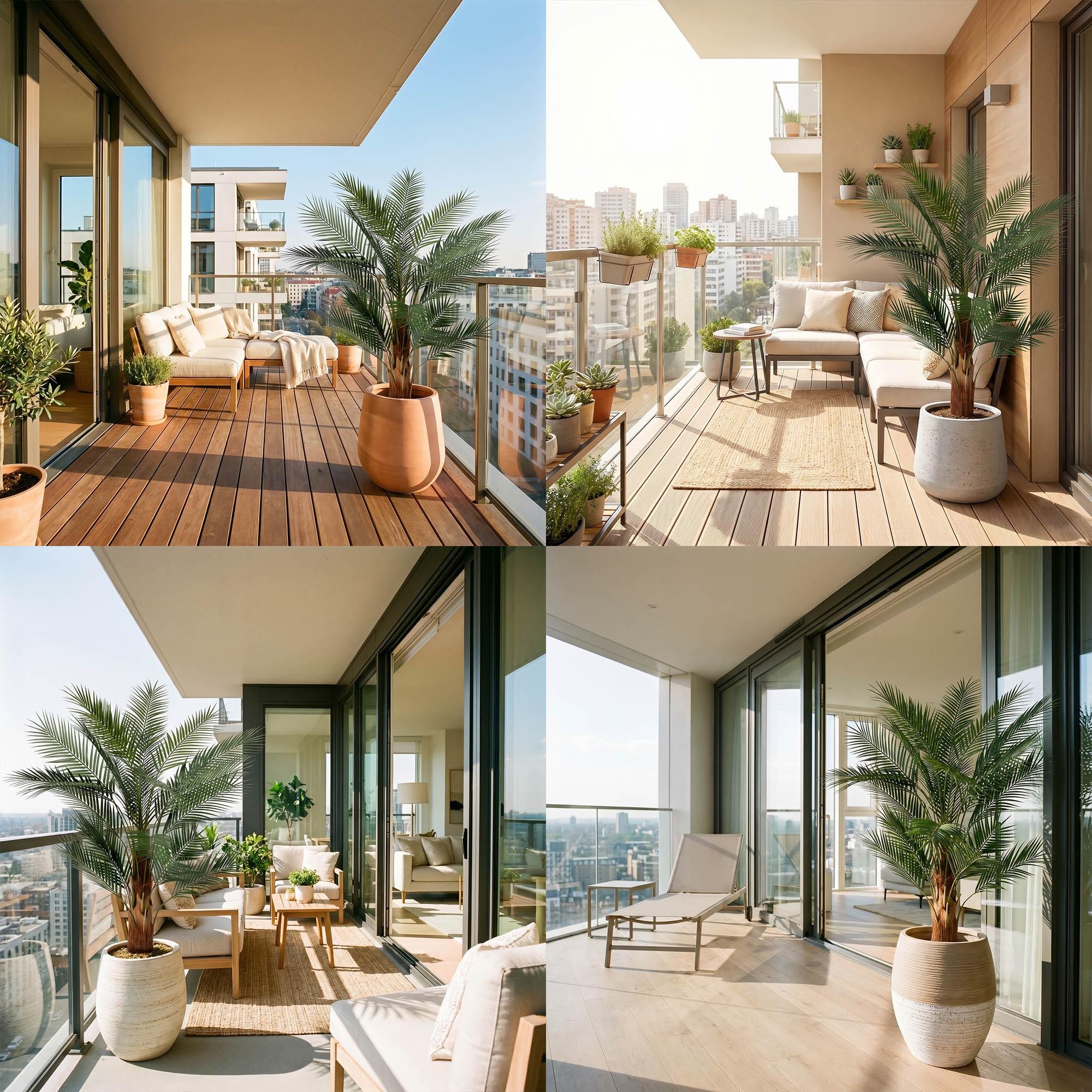 The 160 cm FairyTrees artificial monstera on a trunk as an interior decoration in various arrangements, suited to modern spaces.